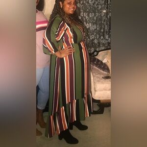 Asymmetrical long sleeve  dress